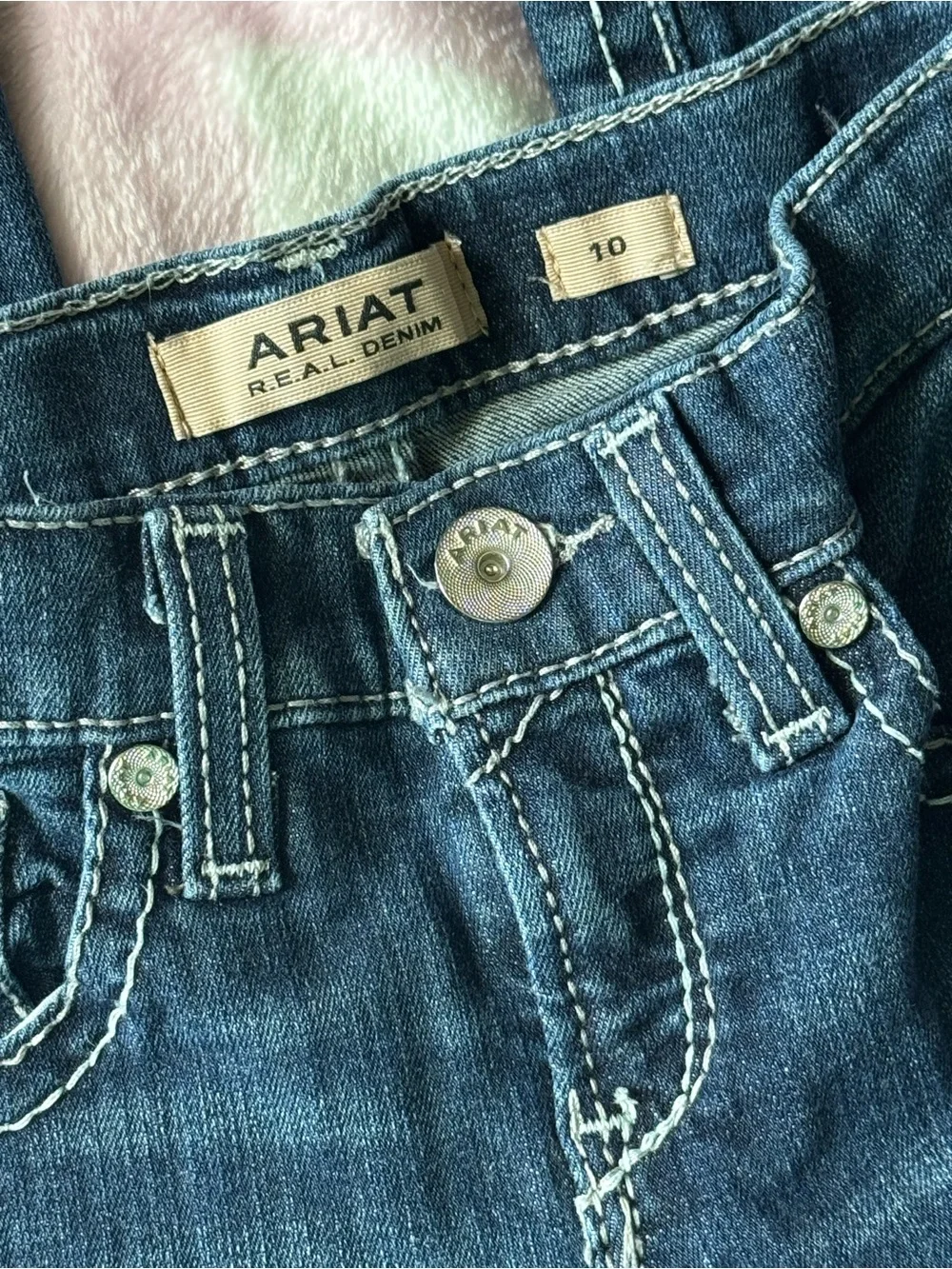 Ariat Jeans Girls Size 10 Stretch Boot Cut Youth Western Rodeo Listing B